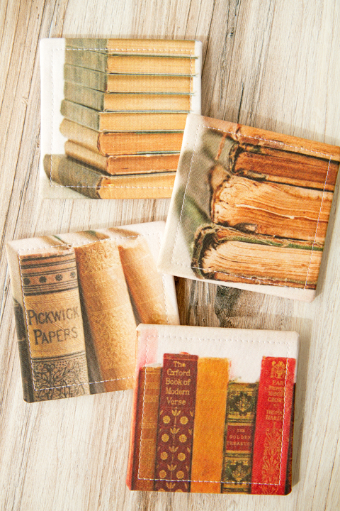 Books Coaster Set by A Sense Of Wonder Studio