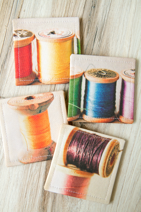 Thread Rainbow Coaster Set by A Sense Of Wonder Studio